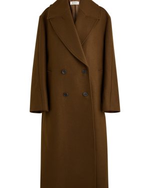 Rohe Double-breasted Wool-blend Coat - Olive - 36 (UK8 / S)