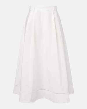 Rohe Embroidered cotton poplin maxi skirt