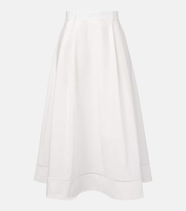Rohe Embroidered cotton poplin maxi skirt