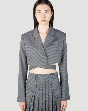 Rokh Cropped Blazer - Woman Blazers Grey Fr - 38
