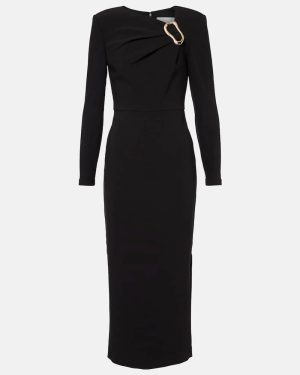 Roland Mouret Asymmetric crepe midi dress