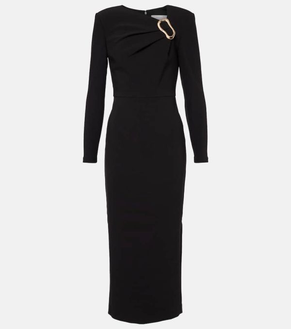 Roland Mouret Asymmetric crepe midi dress