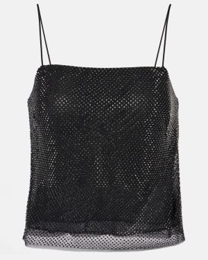 Roland Mouret Embellished silk chiffon camisole