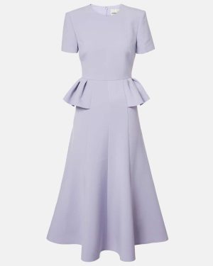 Roland Mouret Peplum crepe midi dress