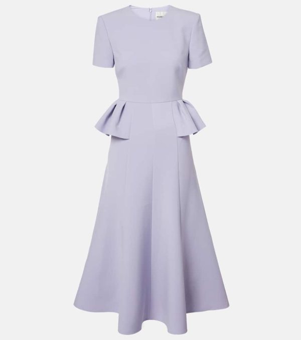 Roland Mouret Peplum crepe midi dress