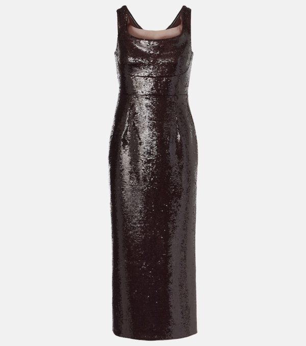 Roland Mouret Sequined off-shoulder cocktail dress