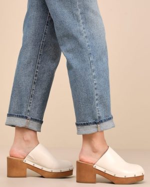 Romain Bone Studded Platform Clogs