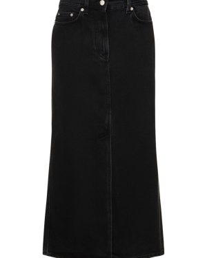 Rona Cotton Denim Long Skirt
