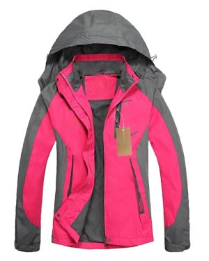 (Rose Red, XS) Windproof Raincoat Sportswear Outdoor Hiking,Traveling Cycling Sports,Detachable Hooded Coat,for Women