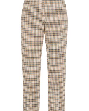 Rosetta Getty - Checked Cropped Skinny Pants - Multi - US 4 - Moda Operandi