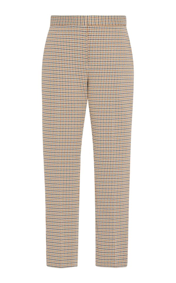 Rosetta Getty - Checked Cropped Skinny Pants - Multi - US 4 - Moda Operandi