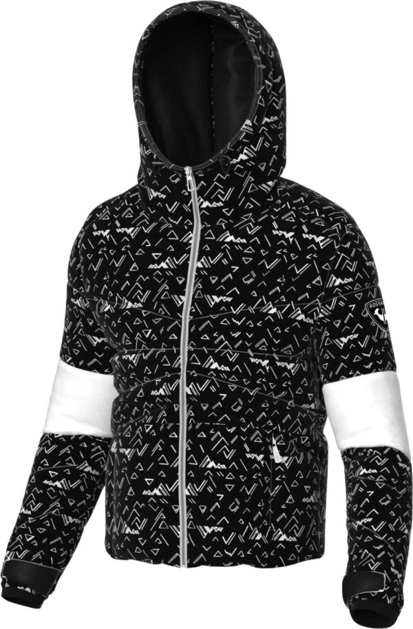 Rossignol Wispile Womens Puffy Printed Black M Ski Jacket