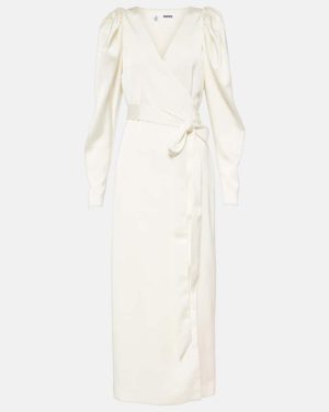 Rotate Satin wrap dress