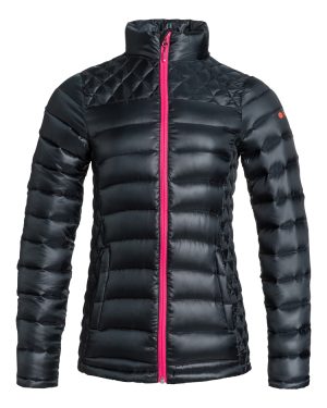 Roxy Ladies Light Up Waterproof Insulated Packable Ski Jacket, Black