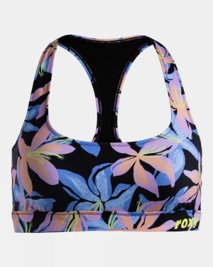 Roxy Womens Active Bralette Bikini Top - Purple