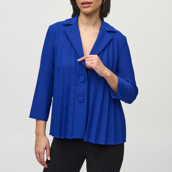 Royal Blue Pleated Relaxed Blouse