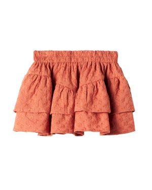 Rylee + Cru Embroidered tiered cotton skirt