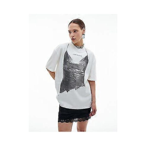 (S, Black Bikini) ADAgirl Bikini Graphic White T Shirt Women Cotton Printed Short Sleeve Tee Summer Streetwear Casual Top Korean Aesthetic Clothes