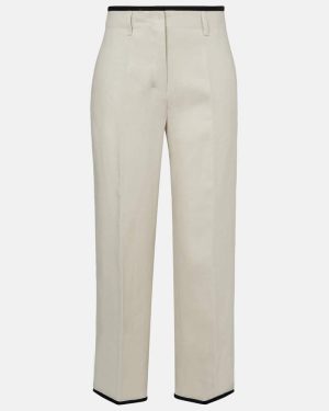 'S Max Mara Kastel linen cropped wide-leg pants