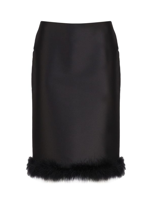 'S Max Mara Midi Skirt With Feather Bottom