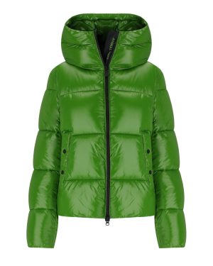 SAVE THE DUCK BIDDY GREEN HODDED PADDED JACKET