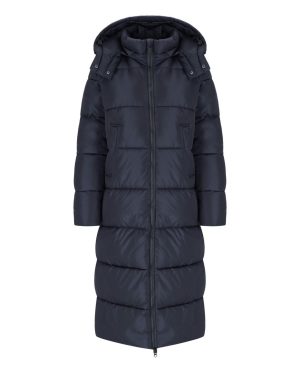 SAVE THE DUCK COLETTE BLUE HODDED PADDED JACKET