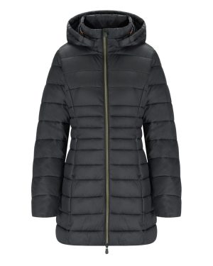 SAVE THE DUCK REESE GREY HOODED PADDED JACKET