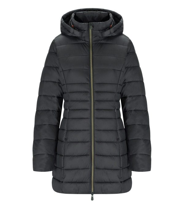 SAVE THE DUCK REESE GREY HOODED PADDED JACKET