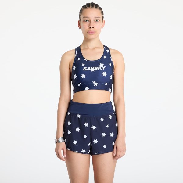 SAYSKY W Star Combat Sports Bra Blue/ White Aop L
