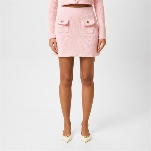 SELF PORTRAIT Mlange-Effect Mini Skirt - Pink