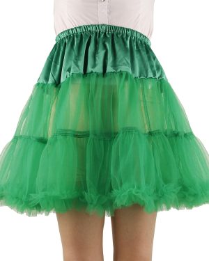 SHIMALY Women's Princess Puff Skirt Mini Tutu Skirt Layered Green)