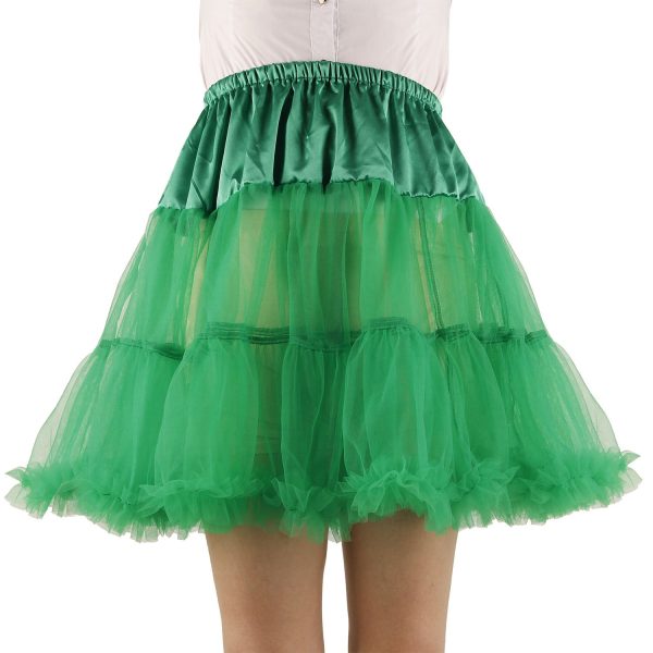 SHIMALY Women's Princess Puff Skirt Mini Tutu Skirt Layered Green)