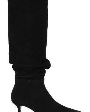 SIMKHAI Jordi Suede Slouch Boot in Black. Size 36, 39.