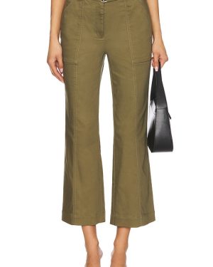 SIMKHAI Liza Cropped Pant in Army. Size 2, 4, 6, 8.