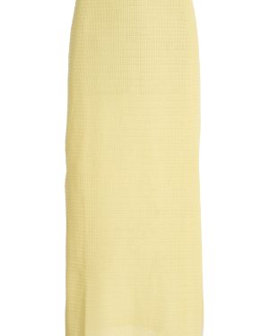 SIMKHAI - Nicky Open-Weave Knit Maxi Skirt - Yellow - L - Moda Operandi