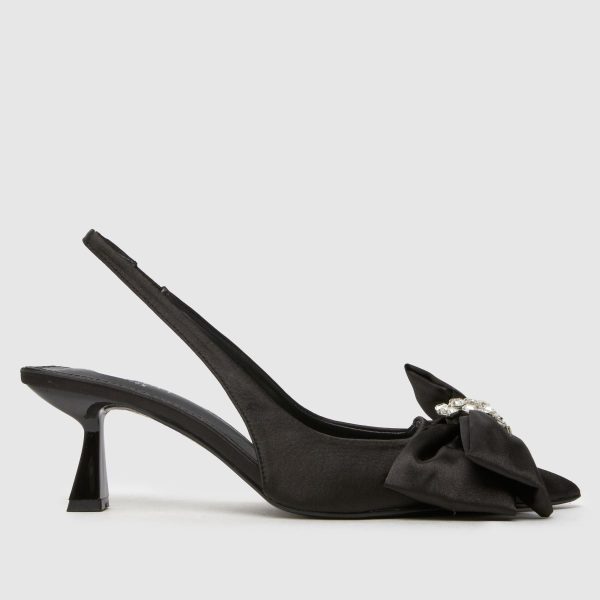 SIMMI Dosia Court Kitten Low Heels in Black