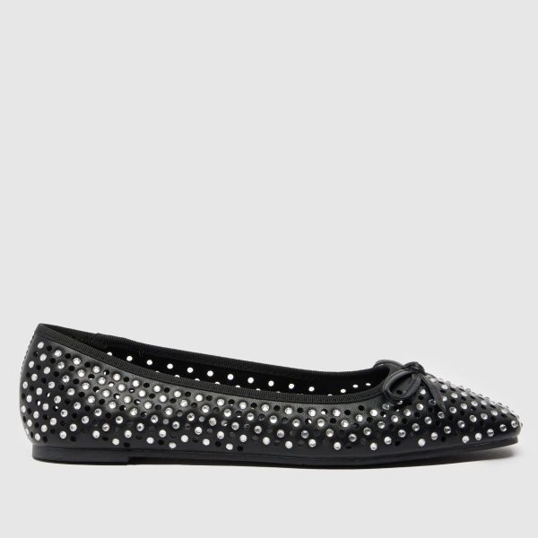 SIMMI Mariay Bling Ballet Flats in Black