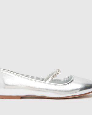 SIMMI Olisa Ballet Flats in Silver