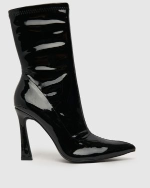 SIMMI Prince Stiletto Sock Boots in Black