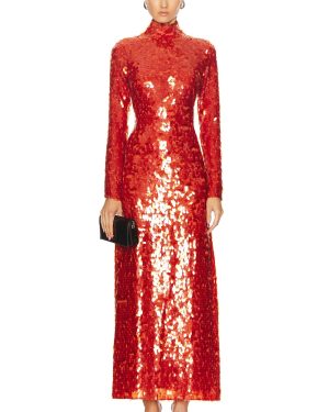 SIMONMILLER Sculpty Sequin Dress in Chili - Red. Size 2 (also in ).