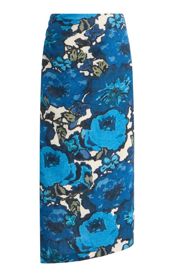 SIR - Camellia Midi Skirt - Blue - 4 - Moda Operandi