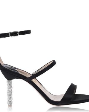 SOPHIA WEBSTER Rosalind Crystal Heeled Sandals - Black