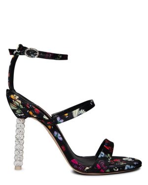 SOPHIA WEBSTER Rosalind Heeled Sandals - Black