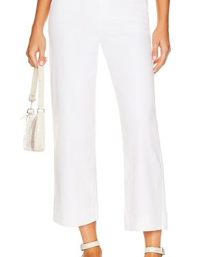 SPANX Stretch Twill Cropped Wide Leg Pant in White. Size XL, XS.