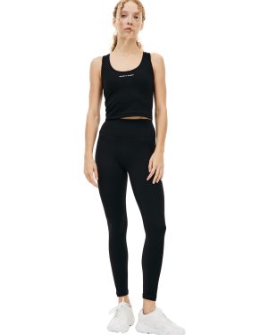 SPORTY & RICH Black logo leggings