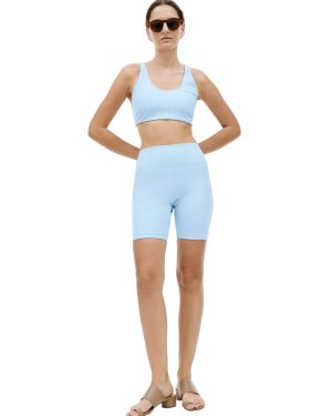 SPORTY & RICH Blue Runner Sport Bra