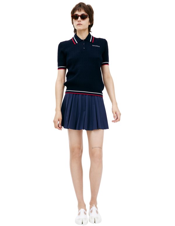 SPORTY & RICH Embroidered logo polo shirt