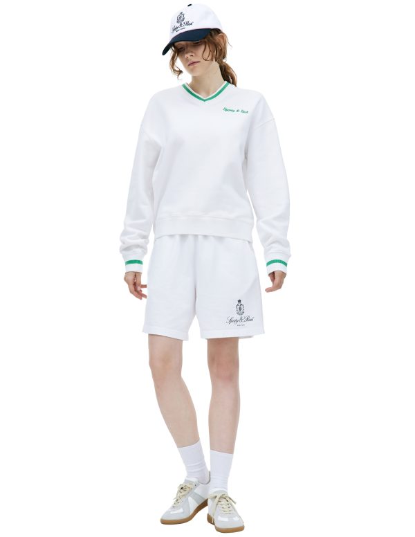 SPORTY & RICH White Serif sweatshirt