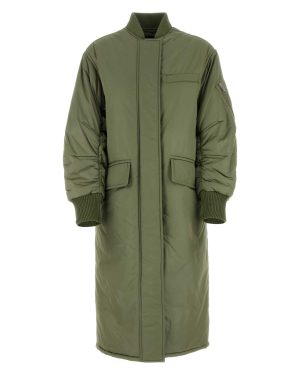 STAND STUDIO Olive Green Nylon Abbie Padded Jacket
