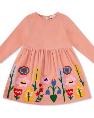 STELLA MCCARTNEY Flower Embroidery Skater Dress Infants - Pink
